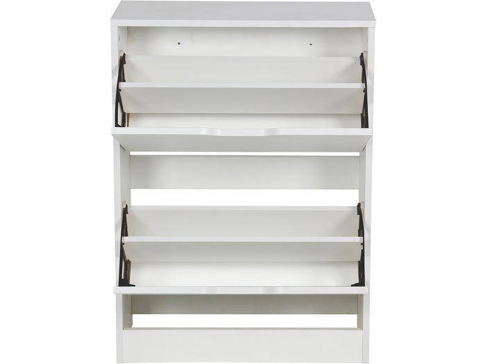 Scarpiera "Brighton" - 81 x 60 x 23 cm - 2 ante - Bianco