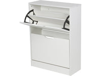 Scarpiera "Brighton" - 81 x 60 x 23 cm - 2 ante - Bianco