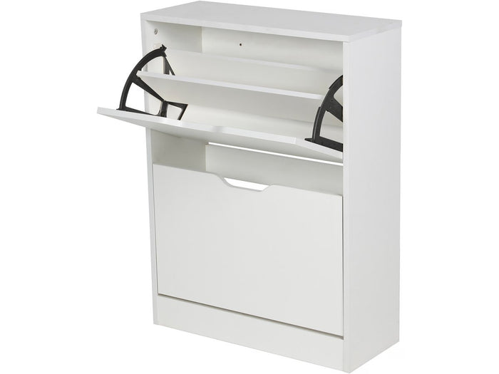 Scarpiera "Brighton" - 81 x 60 x 23 cm - 2 ante - Bianco