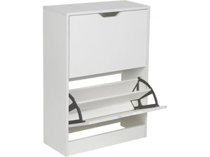 Scarpiera "Brighton" - 81 x 60 x 23 cm - 2 ante - Bianco