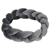 Letto per Cani e Gatti da Interni Imbottito e Lavabile con Cuscino Separato, Ø55x14cm, Grigio