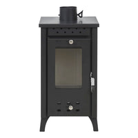 Matilde - Stufa a legna 7,7 Kw 33x38,5xH74 cm, colore nero