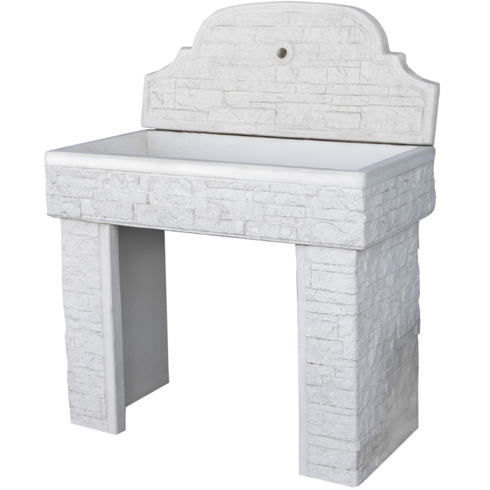 Pilozza lavabo serie muraglietto 100 x 50 x h.20 cm completa piedi frontalino