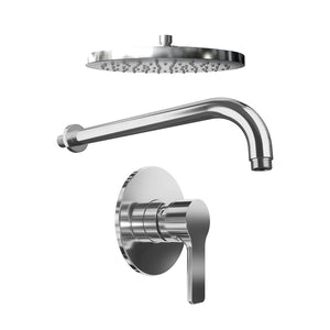 Set doccia cromato - Miscelatore incasso Mia con braccio e soffione 20 cm