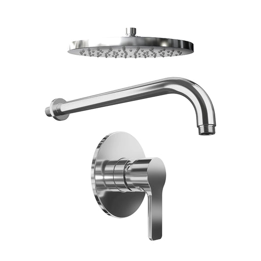 Set doccia cromato - Miscelatore incasso Mia con braccio e soffione 20 cm