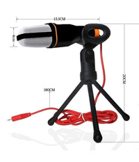 Microfono A Condensatore Con Supporto Per Registrazione Vocale Conferenze Chat         