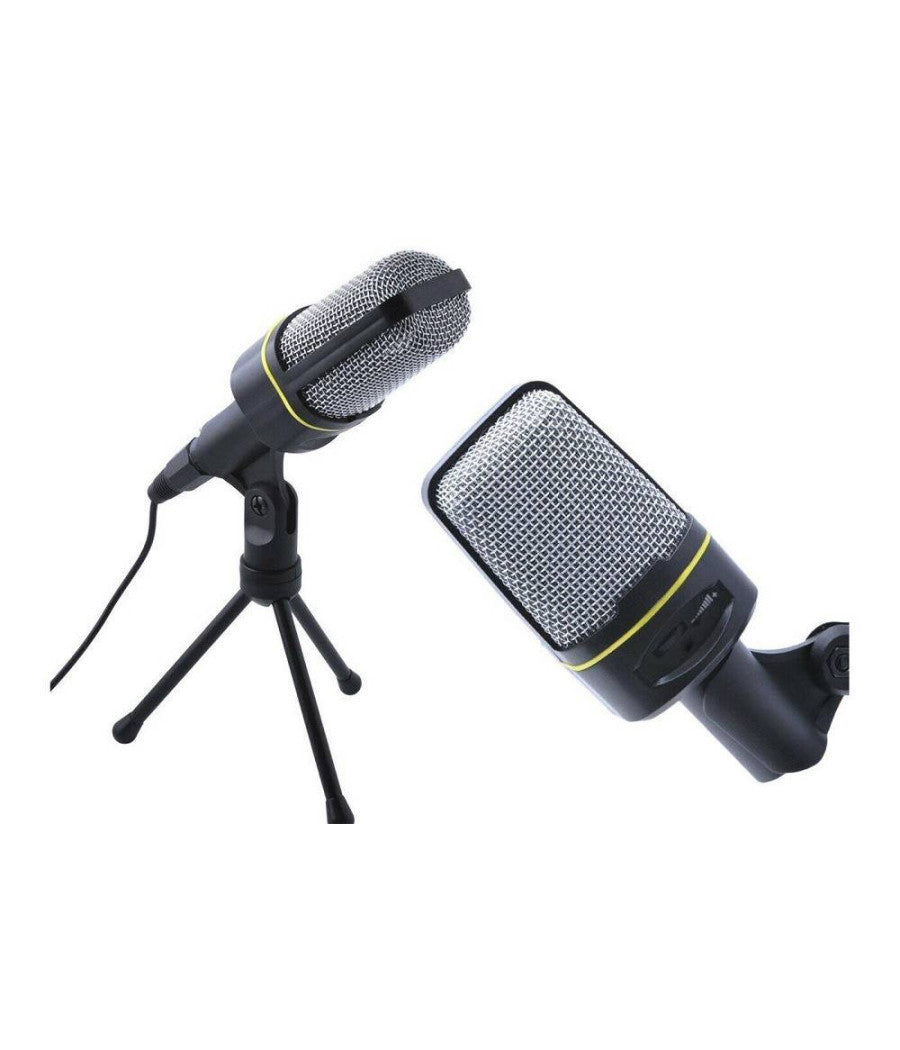 Microfono A Condensatore Treppiede Da Tavolo Cavo Jack Pc Notebook Chat Qy920         