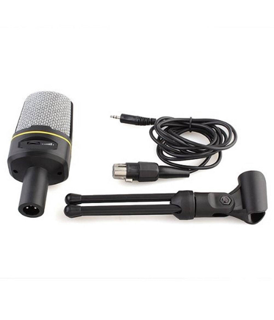 Microfono A Condensatore Treppiede Da Tavolo Cavo Jack Pc Notebook Chat Qy920         