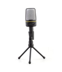 Microfono A Condensatore Treppiede Da Tavolo Cavo Jack Pc Notebook Chat Qy920         