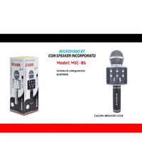 Microfono Altoparlante Bluethoot Wireless Con Speaker Karaoke Maxtech Mic-06         