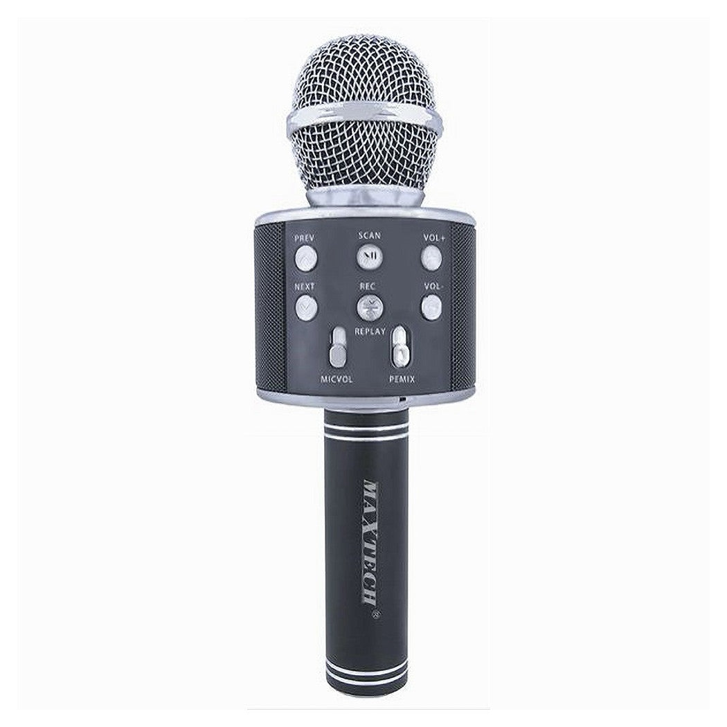 Microfono Altoparlante Bluethoot Wireless Con Speaker Karaoke Maxtech Mic-06         