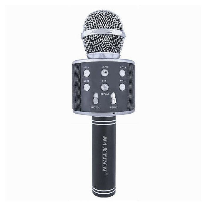 Microfono Altoparlante Bluethoot Wireless Con Speaker Karaoke Maxtech Mic-06         