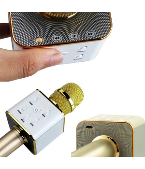 Microfono Bluetooth Wireless Doppio Altoparlante Speaker Bluetooth Portatile         