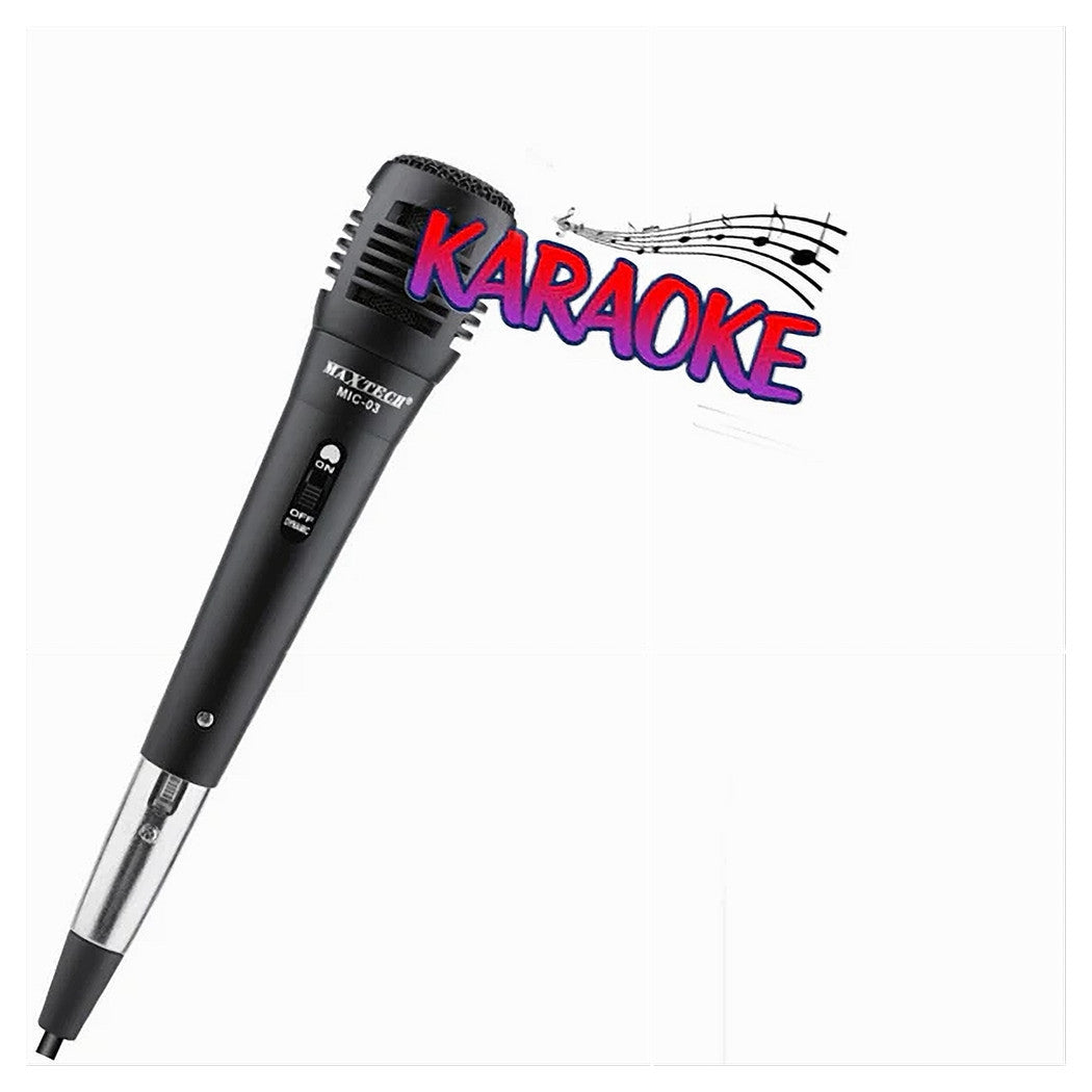Microfono Con Cavo Jack 6.5mm 2mt Amplificatore Per Karaoke Eventi Fm-570 Mic-12         