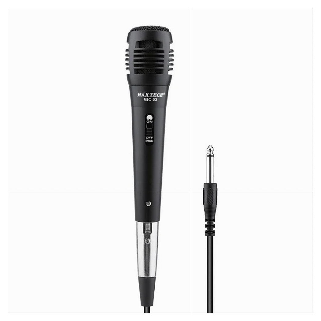 Microfono Con Cavo Jack 6.5mm 2mt Amplificatore Per Karaoke Eventi Fm-570 Mic-12         