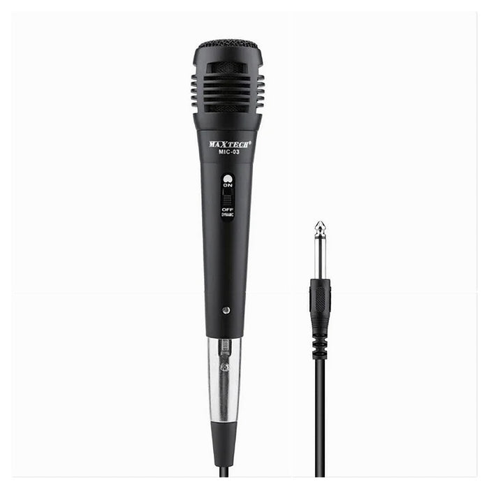 Microfono Con Cavo Jack 6.5mm 2mt Amplificatore Per Karaoke Eventi Fm-570 Mic-12         