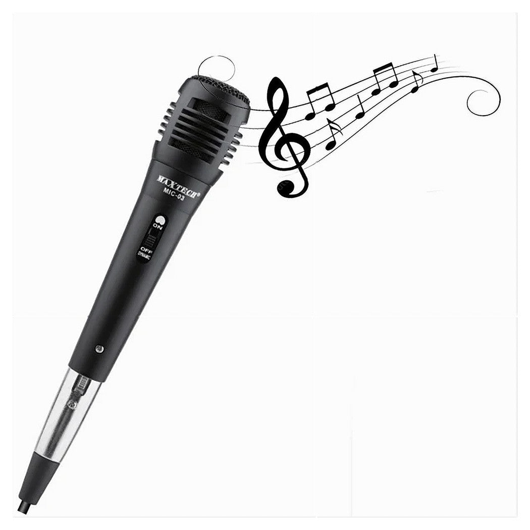 Microfono Con Cavo Jack 6.5mm 2mt Amplificatore Per Karaoke Eventi Fm-570 Mic-12         