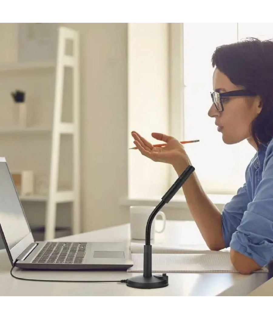 Microfono Da Tavolo Regolabile Jack 3,5mm Per Pc Notebook M580 Omnidirezionale         