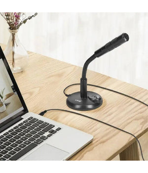 Microfono Da Tavolo Regolabile Jack 3,5mm Per Pc Notebook M580 Omnidirezionale         