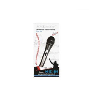 Microfono Dinamico Unidirezionale 18cm Cavo 2mt Xlr-jack On/off Karaoke Maxtech Mic-04         