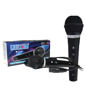 Trade Shop - Microfono Dinamico Unidirezionale Con Cavo Mono 2mt Karaoke Stereo Lb-108 -