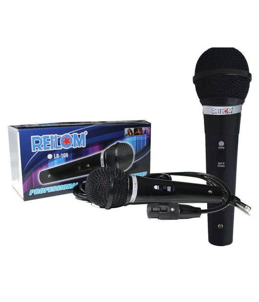Trade Shop - Microfono Dinamico Unidirezionale Con Cavo Mono 2mt Karaoke Stereo Lb-108 -