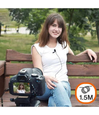 Microfono Lavalier Con Clip Colletto Bavero 360° Smartphone Jack Da 3,5mm M7779         