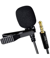 Microfono Lavalier Con Clip Colletto Bavero 360° Smartphone Jack Da 3,5mm M7779         