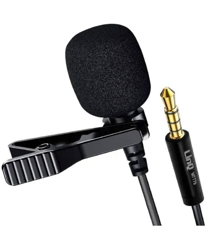 Microfono Lavalier Con Clip Colletto Bavero 360° Smartphone Jack Da 3,5mm M7779         