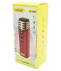Microfono Per Karaoke Wireless Senza Fili Altoparlante Bluetooth Fm Radio Q-l838         