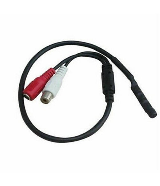 Microfono Per Telecamera Videosorveglianza Monitor Dvr Audio 25 Cm 12v Mic-10         