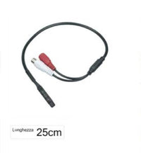 Microfono Per Telecamera Videosorveglianza Monitor Dvr Audio 25 Cm 12v Mic-10         