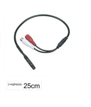 Microfono Per Telecamera Videosorveglianza Monitor Dvr Audio 25 Cm 12v Mic-10         