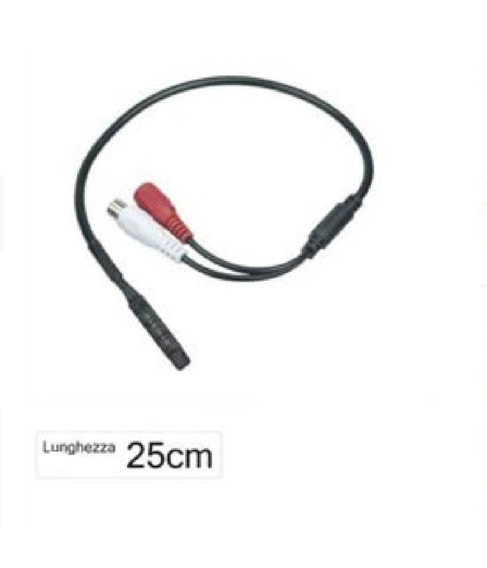 Microfono Per Telecamera Videosorveglianza Monitor Dvr Audio 25 Cm 12v Mic-10         