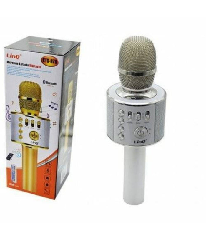 Microfono Portatile Wireless Bluetooth Karaoke Cassa Integrata Pulsanti Kts-978         