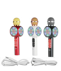 Microfono Portatile Wireless Con Bluetooth Karaoke Cassa Integrata Ws-1816         