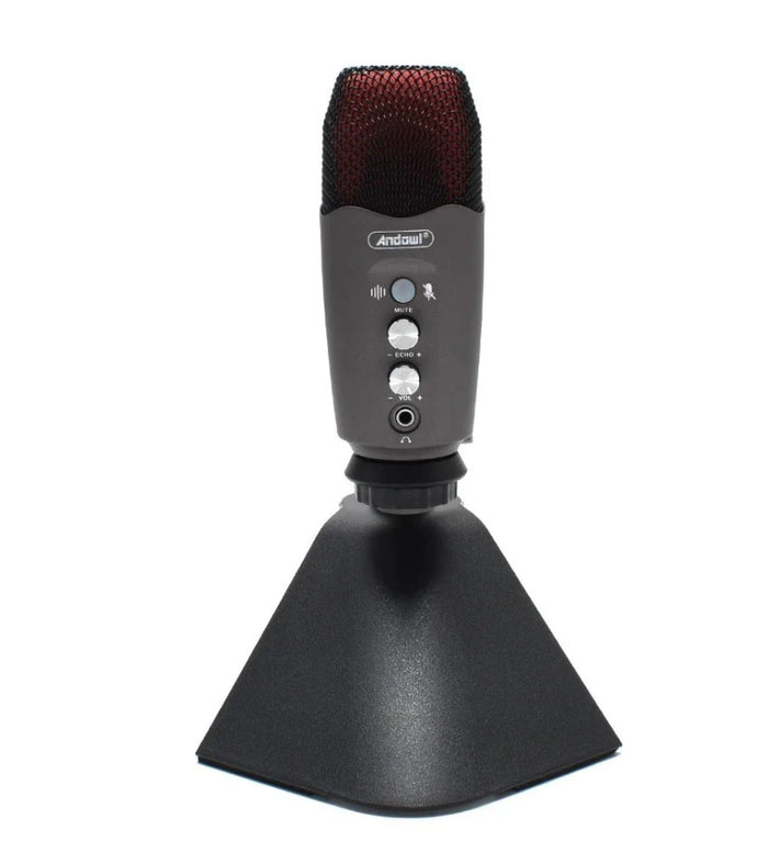 Microfono Professionale A Condensatore Da Tavolo Usb Per Studio Podcast - ANDOWL