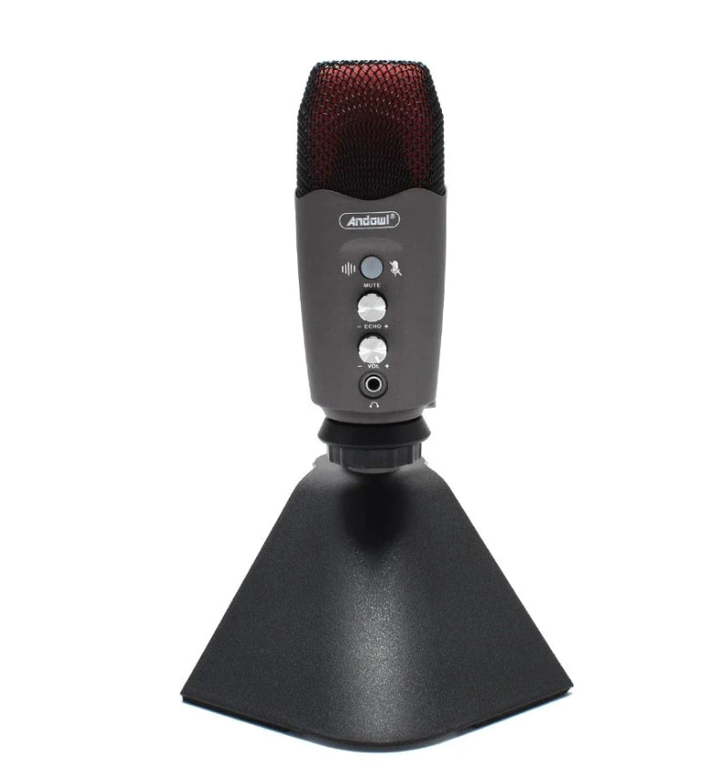 Microfono Professionale A Condensatore Da Tavolo Usb Per Studio Podcast - ANDOWL