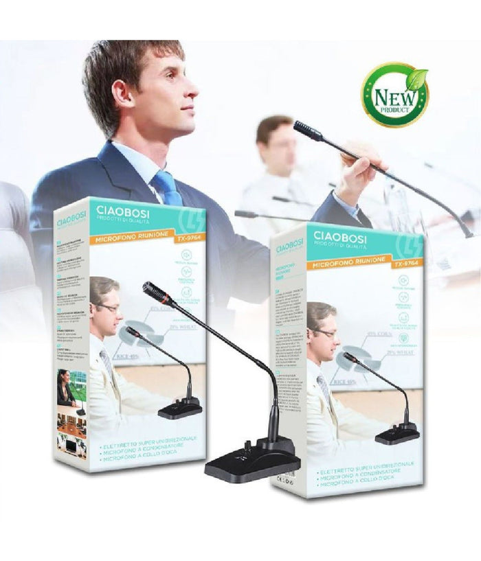 Microfono Professionale Per Conferenze Riunione Tavolo Meeting Scrivania Tx-9764         