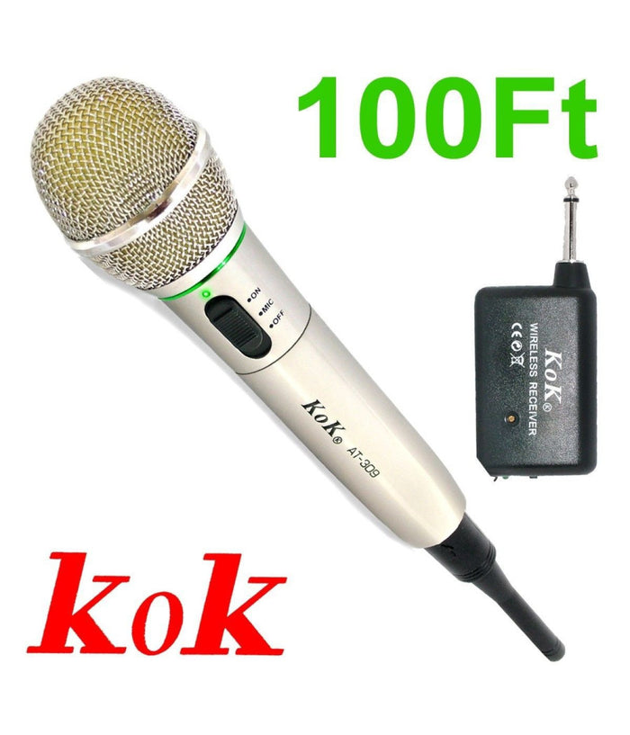 Microfono Wireless E Con Cavo Filo 2 In 1 Per Karaoke Cantare 309         
