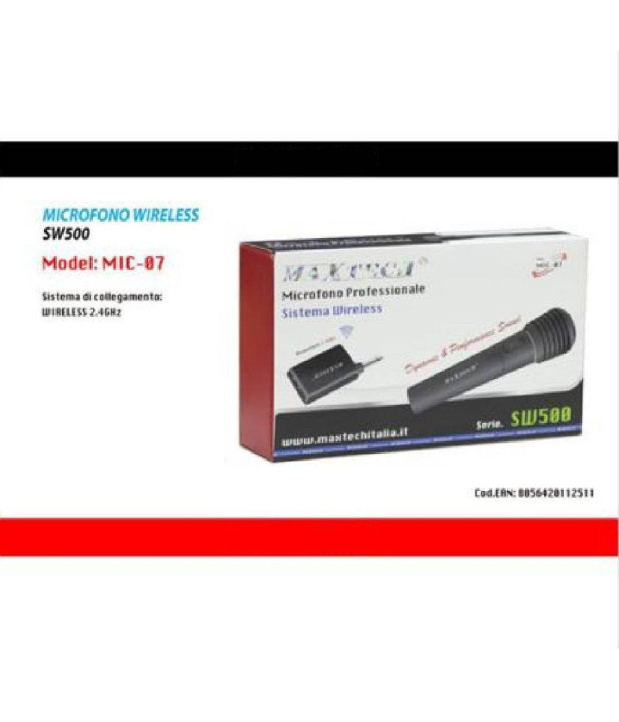 Microfono Wireless Portatile Unidirezionale Con Ricevitore Karaoke Mic-07 Ktv-8.3         