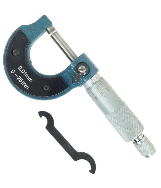 Micrometro Spessimetro Centesimale Analogico Acciaio Per Esterni 0-25mm 0.01 Mm         