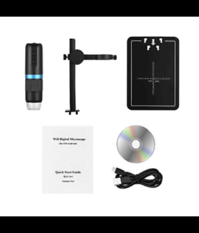 Microscopio Digitale Q-xw05 Wi-fi Usb 1080p Risoluzione Hd 50-1000x Portatile         