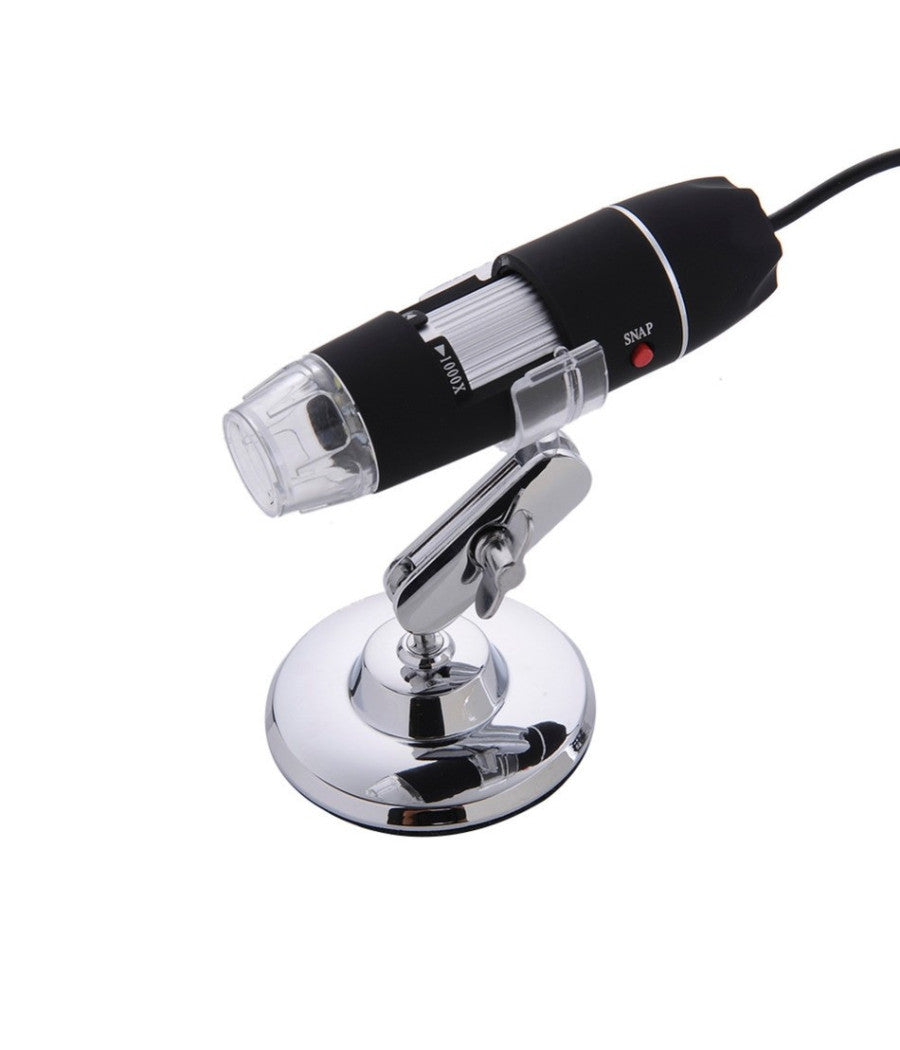 Microscopio Usb Digitale 40x 1000x Pc Notebook Foto Video 8 Led 2.0 Mpx Staffa         