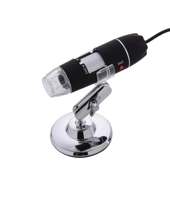 Microscopio Usb Digitale 40x 1000x Pc Notebook Foto Video 8 Led 2.0 Mpx Staffa         