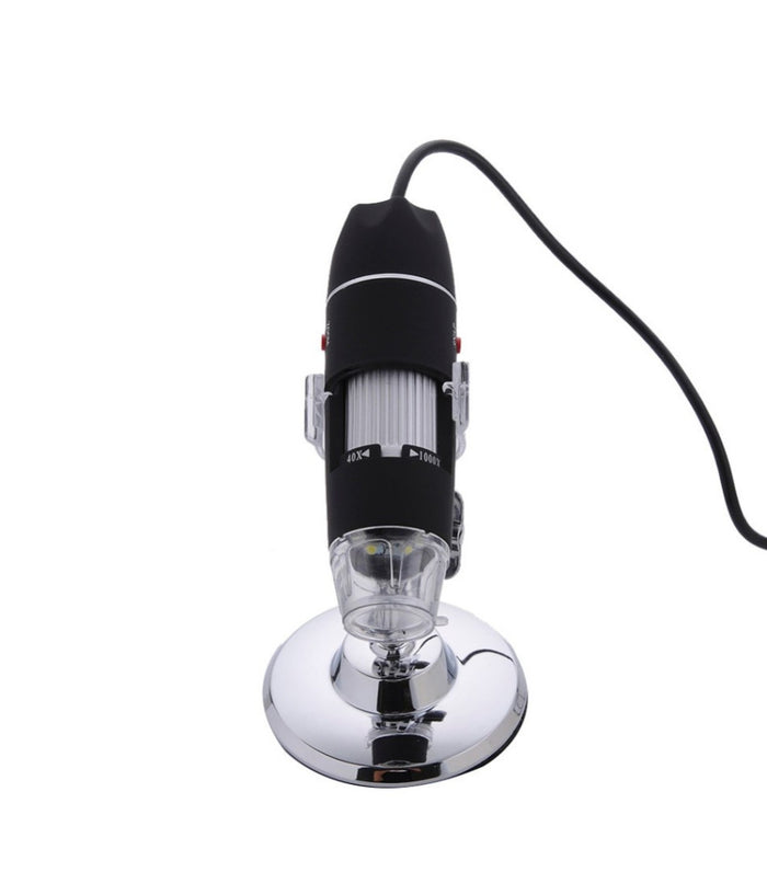 Microscopio Usb Digitale 40x 1000x Pc Notebook Foto Video 8 Led 2.0 Mpx Staffa         