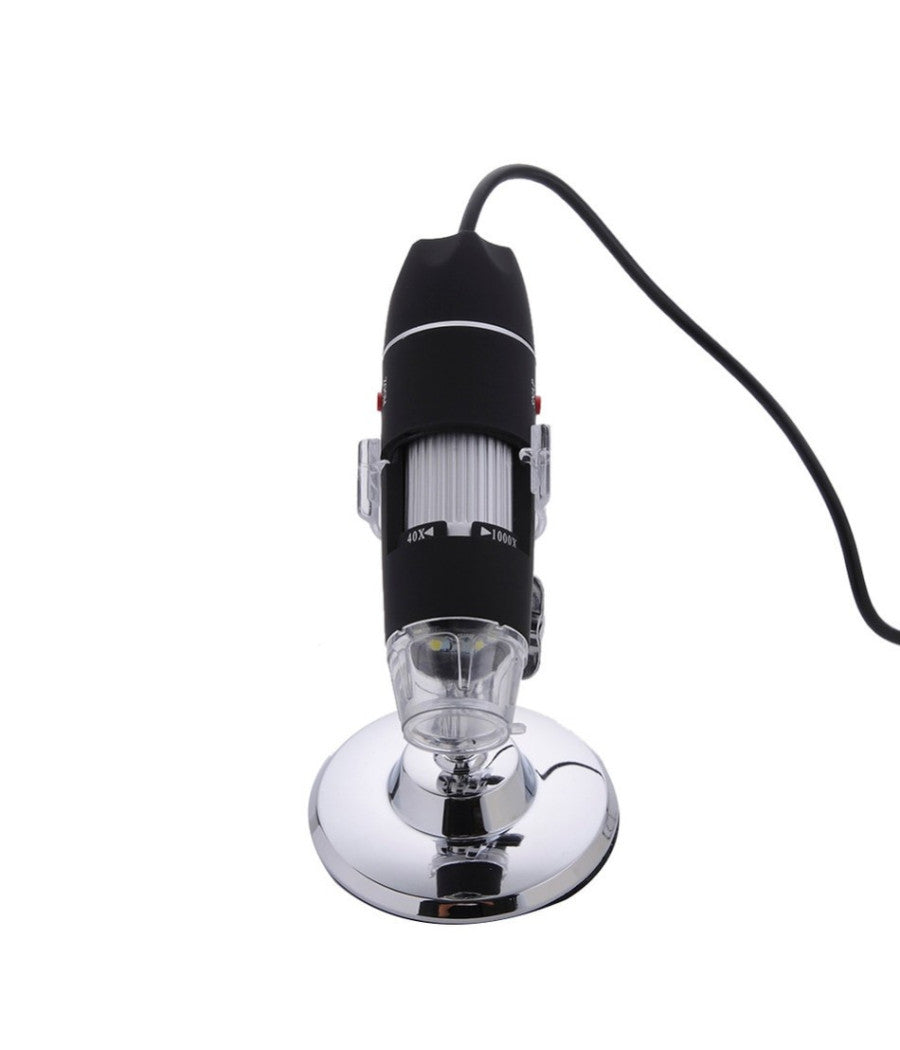 Microscopio Usb Digitale 40x 1000x Pc Notebook Foto Video 8 Led 2.0 Mpx Staffa         