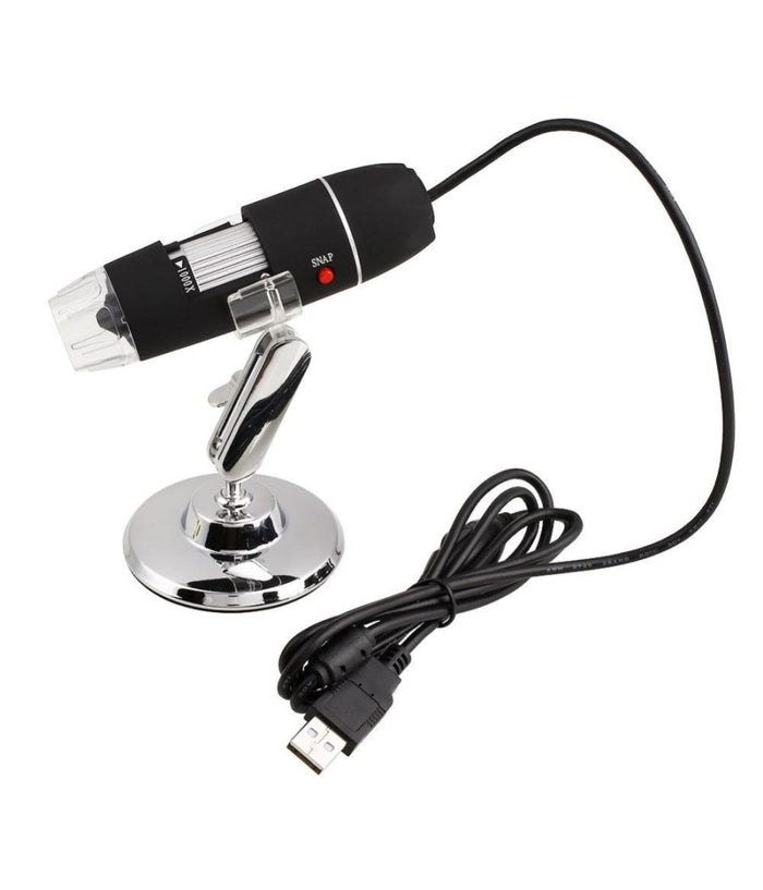 Microscopio Usb Digitale 40x 1000x Pc Notebook Foto Video 8 Led 2.0 Mpx Staffa         