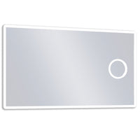 Specchio retroilluminato trucco led con ingranditore 2x lucetta, misura 120x70