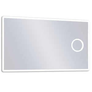 Specchio retroilluminato trucco led con ingranditore 2x lucetta, misura 120x70